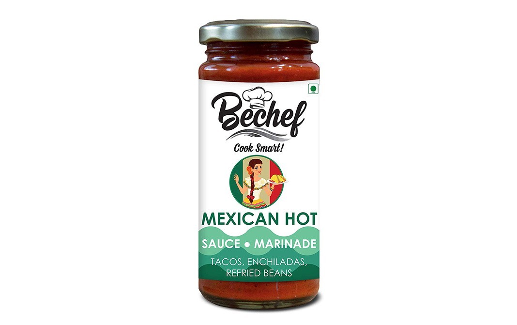 Bechef Mexican Hot Sauce - Marinade   Glass Jar  230 grams